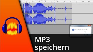 Audacity als MP3 speichern ✅ Tutorial [upl. by Trebleht]