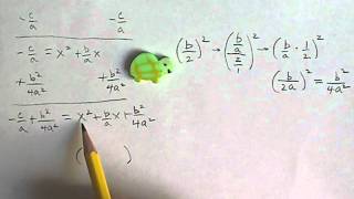 How to derive the quadratic formula from standard form [upl. by Mcgean906]