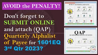 How to DOWNLOAD INSTALL amp FILE Quarterly Alphalist Payee QAP for BIR form 1601EQ BIRalphalist [upl. by Ttirrem]