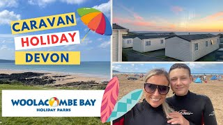 WOOLACOMBE BAY HOLIDAY PARK VLOG Family Caravan Park in North Devon  UKS BEST BEACH [upl. by Nrubliw372]