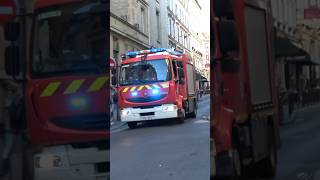 Pompiers de Paris départ de la caserne Blanche [upl. by Guthrey]