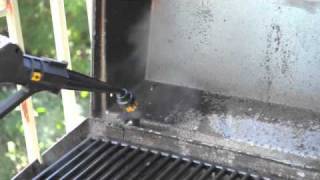 BBQ Cleaning and Degreasing using a Dupray Steam Cleaner [upl. by Eadrahs]