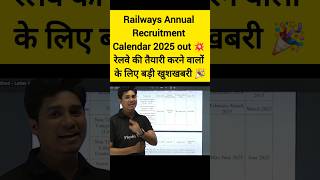 Railway Calendar 2025 Out  रेलवे ने जारी किया 2025 भर्ती का कैलेंडर Shorts Railway PW [upl. by Nahtnaoj]