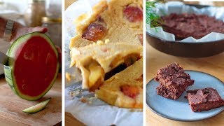 Semaine IG bas 23  Gâteaux pastèques chocolatlégumes et clafoutis à la poêle [upl. by Adorl]