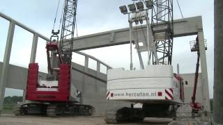 Hercuton Montage prefab beton moerbalken van 48 ton [upl. by Ecilahs934]