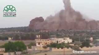 Massive tunnel bomb hits Syrian army base [upl. by Gem]