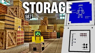 Building Realistic Storage amp Security  Lets Play Minecraft 587 [upl. by Hairahcez782]