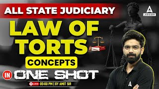 Law of Torts in One Video  All State Judiciary Exam  Conceptual Clarity By Amit Sir [upl. by Luiza593]