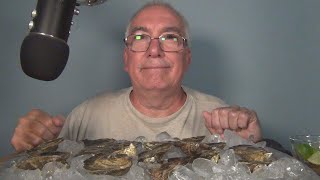 ASMR Eating Over Three Dozen Raw Oyster Mukbang [upl. by Ytiak]