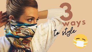 How to Style a Scarf into a Face Mask 😷 [upl. by Schulze]