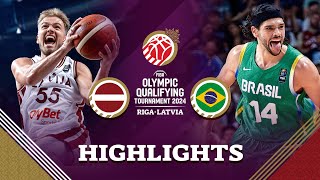 Final Latvia 🇱🇻 vs Brazil 🇧🇷  Highlights  FIBA OQT 2024 Latvia [upl. by Moishe]