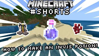 How to Make an Invisibility Potion in Minecraft shorts [upl. by Lexi132]