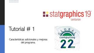 Tutorial Statgraphics Características Statgraphics Centurion 19 [upl. by Wellington]