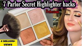 7 Amazing Highlighter Hacks  Parlor Secret Highlighter  beautyhacks makeup [upl. by Cornelle]