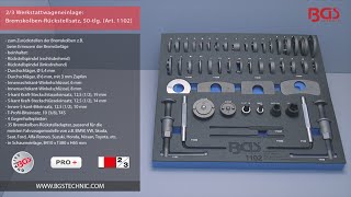 23 Werkstattwageneinlage BremskolbenRückstellsatz 50tlg Art 1102 [upl. by Ziegler]