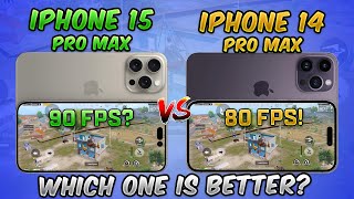 iPhone 15 Pro Max vs 14 Pro Max 90 FPS Comparison in PUBG Mobile amp BGMI Which one is Better [upl. by Ainolloppa608]