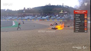 🔴HORROR CRASH MOTO2 PORTUGAL 2022🔴 [upl. by Lowe762]