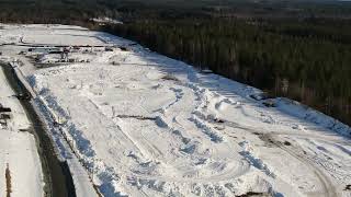 Building track Kauhajoki  Snowcross Super League 2024 [upl. by Yvonne]