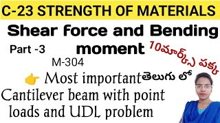 C23 strength of materials ll Shear force and Bending moment unit ll Most important problem ll som [upl. by Bowler94]