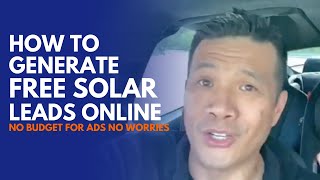 How to generate FREE solar leads online [upl. by Massiw]