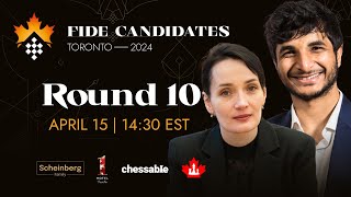 Round 10 FIDE Candidates amp Womens Candidates [upl. by Dallman]