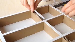 DIY Cardboard Drawer Organizer  An Easy Tutorial For Clever Storage Solutions [upl. by Ynned]