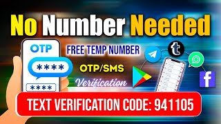 How to Get 🔥Unlimited OTP Verification Codes  Virtual Numbers  OTPSMS Bypass  Free Otp [upl. by Appolonia257]