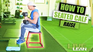 How To Do A DUMBBELL SEATED CALF RAISE  Exercise Demonstration Video and Guide [upl. by Heise]