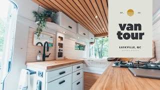 NEW VAN TOUR  Self Converted Promaster to Beautiful Luxurious Tiny Home  FullTime VAN LIFE [upl. by Yenahpets]