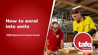 TAFE Queensland Student Portal  How to enrol into units [upl. by Anamor551]