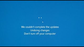 How to fix quotWe couldnt complete the updates Undoing changesquot in Windows 10  Working 2021 [upl. by Charita30]