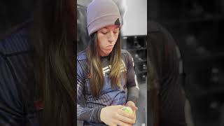 Pre fight tunnel shred  🚀 Alyssa Raymond uses Aus Caff energy pouches as a prefight warm up [upl. by Nona]