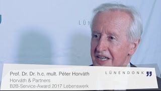 Prof Dr Dr hc mult Péter Horváth im Interview  B2BServiceAward 2017 Lebenswerk [upl. by Pergrim]