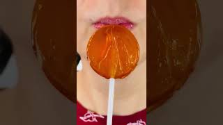 asmr LOLLIPOP WITH APPLE AND PEACH FLAVOR eating sounds mukbang food asmr eating lollipop [upl. by Newhall]