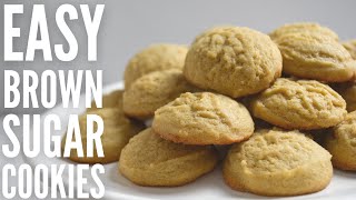 SIX ingredient cookies recipe  Easy 20 minute brown sugar cookies [upl. by Suolevram]