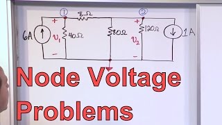 Node Voltage Problems in Circuit Analysis  Electrical Engineering Node Voltage Analysis Problem [upl. by Annazus]