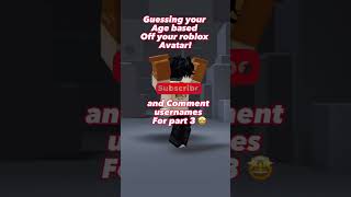 Guessing Your Age Based Off Your Roblox Avatar part2 fyp viral shorts [upl. by Roanna]