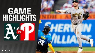 As vs Phillies Game Highlights 71224  MLB Highlights [upl. by Springer]