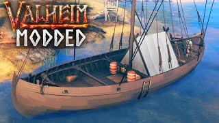 Sailing The Fastest amp Largest Ship to the Plains Modded Valheim EP25 [upl. by Naxela]