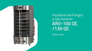 Assador de Frangos a Gás Rotativo Gastromaq ARV100 QC130 QC  ZIP Automação [upl. by Euqirdor]