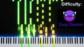 Stereo Madness Piano Easy To Impossible [upl. by Nillek]