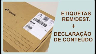 Declaração de conteúdo dos Correios como fazer [upl. by Occor]