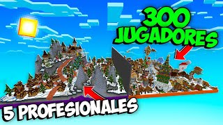 ENFRENTÉ a 5 CONSTRUCTORES PROFESIONALES vs 300 JUGADORES en MINECRAFT [upl. by Cornie]