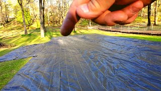 Vlog 286 Laying The Dewitt Sunbelt Weed Barrier [upl. by Eissirhc]