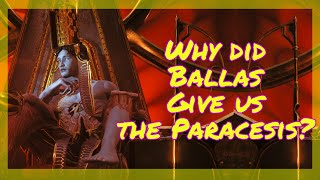 Why Did Ballas Give Us the Paracesis  Warframe Lore Explained [upl. by Introc]