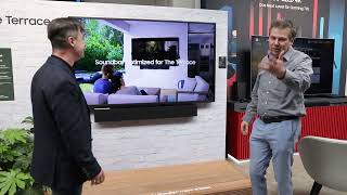 Samsung quotThe Terracequot LST7 OutdoorTV  der Fernseher für den Garten [upl. by Ahsinotna]