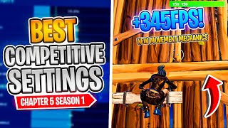 The BEST Competitive Settings in Fortnite CHAPTER 5 🔧 MAX FPS Boost  0 Input Delay [upl. by Yeleek]