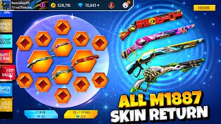 All M1887 Skin Return Event🥳🤯  free fire new event  Ff New Event Upcoming events in free fire [upl. by Ellehcit]