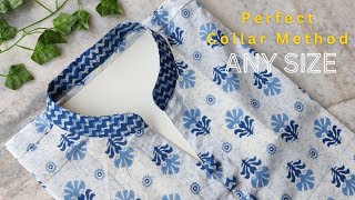 How to Cut Stand Collar Easy Tips  Collar Kurti Neck Design with Button Placket [upl. by Aseram]