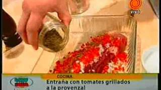 entraña con tomates grillados a la provenzal pt2 201112153gp [upl. by Nydroj328]